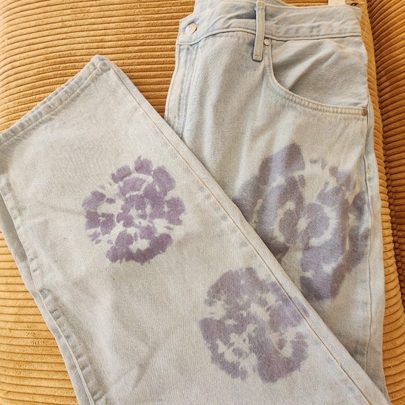 Anthropologie Pilcro size 34 Sunset High Rise Straight Boho Azores Jeans NWT - Picture 14 of 14